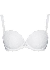 Push-up-BH Viania "Push up BH Leni", Damen, Gr. 80, Cup B, wei&szlig;, Spitze, Obermaterial: 60% Polyester PES. 28% Polyamid PA. 12% Elasthan EL., BHs Push-up-BH