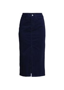 LANDS' END Feincord-Midirock, Damen,  Blau, Baumwoll-Mischung, by Lands' End