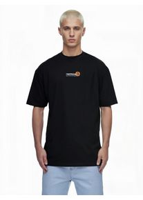 Oversize-Shirt Trueprodigy "Juniper Logo Print Oversized Rundhals", Damen, Gr. XL, schwarz, Obermaterial: 100% Baumwolle CO., Rundhals, Shirts Oversize-Shirt