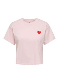 T-Shirt Only "T-Shirt ONLBRIANNA LIFE O-NECK TOP BOX 1er Pack", Damen, Gr. XS, pink (rosa), Obermaterial: 100% Baumwolle CO., Shirts T-Shirt