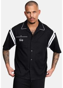 Outdoorhemd Trueprodigy "Steve Kontraststreifen Logostitching Schachbrettmuster", Damen, Gr. XL, N-Gr, schwarz, Obermaterial: 100% Polyester PES., regular fit, ohne Ausschnitt, Hemden Outdoorhemd