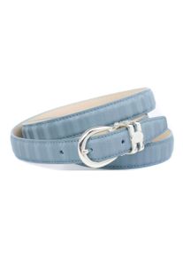 Lederg&uuml;rtel Anthoni Crown, Damen, Gr. 85, blau (hellblau), Leder, gemustert, G&uuml;rtel Lederg&uuml;rtel, G&uuml;rtel aus innovativem Leder in 3D-Optik in hellblau