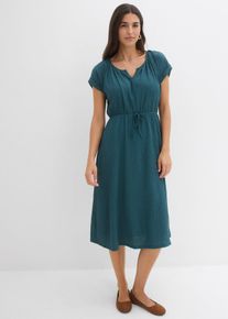 bonprix Jersey Kleid aus flie&szlig;endem Viskose-Mix, petrol, Gr.48/50 (XL), ausgestellt und bequem geschnitten, aus Viskose