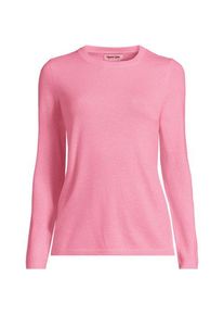 LANDS' END Kaschmir-Pullover mit rundem Ausschnitt, Damen,  Pink, Kaschmir, by Lands' End