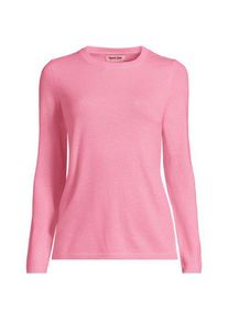 LANDS' END Kaschmir-Pullover mit rundem Ausschnitt, Damen,  Pink, Kaschmir, by Lands' End