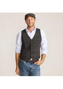 LANDS' END Harris Tweed Weste, Herren,  Braun, Wolle, by Lands' End