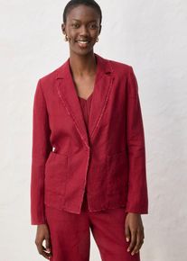 bonprix Blazer aus reinem Leinen, rot, Gr.42, sommerlicher Blazer aus reinem Leinen, aus Leinen