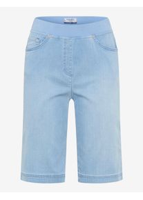 Raphaela by Brax Damen Hose Style PAMINA BERMUDA BLEACHED LIGHT BLUE SLIGHTUSED, denim hellblau, Gr. 36