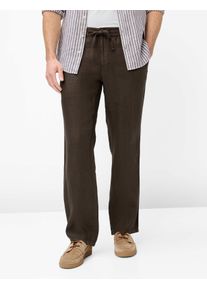 Brax Herren Flatfronthose Style ELIAS CHOCOLATE, dunkelbraun, Gr. 35/34
