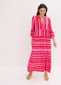 bonprix Maxikleid aus flie&szlig;ender Viskose, rot, Gr.42, Weites Maxikleid aus flie&szlig;ender Viskose mit Stufen-Rock, aus Viskose