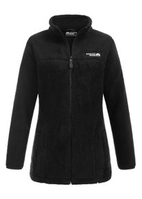 Arctic Seven Damen Sherpa Fleecejacke &ndash; W&auml;rmende Outdoorjacke mit Zipper &ndash; Schwarz