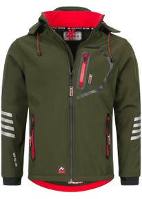 Arctic Seven Herren Softshell Jacke &Uuml;bergangsjacke &ndash; Olive-Rot