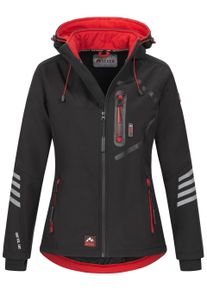 Arctic Seven Damen Softshelljacke Schwarz-Rot