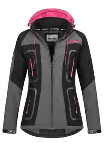Arctic Seven Damen Softshell Jacke Dunkelgrau-Schwarz