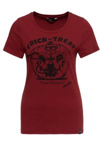 Queen Kerosin Damen Print T-Shirt Trick or Treat terra