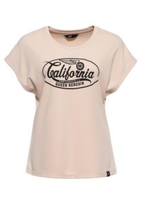 Queen Kerosin Damen T-Shirt California ecru