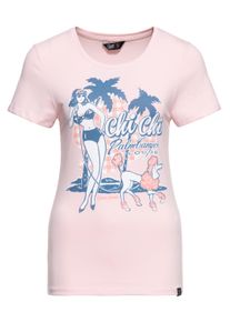 Queen Kerosin Damen T-Shirt Chi Chi Beach Poodle pink