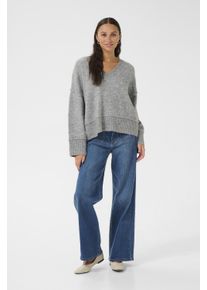 Kaffe Strickpullover Baggy fit grey
