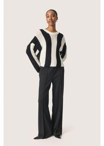 Soaked in Luxury Strickpullover Baggy fit black white