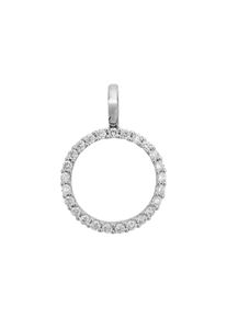 Lyomi Anh&auml;nger 585/- Wei&szlig;gold Kreis 25 synth. Diam. 0,28ct.