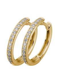 Lyomi Klappcreolen 585/- Gelbgold 30 synth. Diam. 0,22ct.