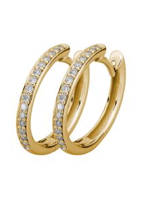 Lyomi Klappcreolen 585/- Gelbgold 30 synth. Diam. 0,19ct.