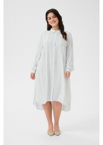 Kaffe Kleid Loose fit Chalk/Soft Chambray Stripe white blue