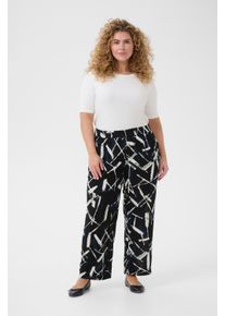 Kaffe Casual Hose Loose fit Black/Midnight Marine Graphic black blue
