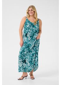Kaffe Kleid A-shape Teal Leopard Print teal