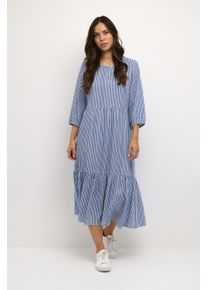 Cream Kleid A-shape blue white