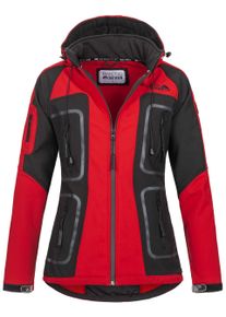 Arctic Seven Damen Softshelljacke AS181 Rot - Schwarz Gr&ouml;&szlig;e XXXXXL - Gr. 50