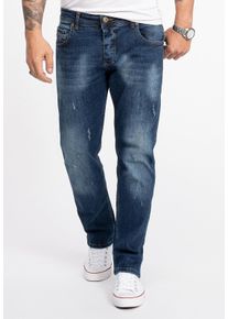 Rock Creek Jeans Straight Leg Blau