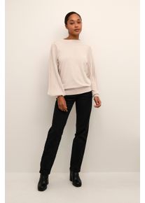 Kaffe Strickpullover Normaler Schnitt sand