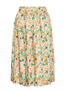 Queen Kerosin Damen Swing Wickelrock mit Pin-Up All-Over-Print Pin-Up mehrfarbig