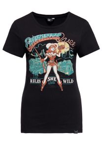 Queen Kerosin Damen Print T-Shirt Calamity Queen schwarz