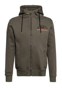 King Kerosin Herren Outdoor Sweatjacke KK Adventure Gear - Motor State California braun