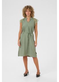 Cream Kleid Gerade Passform Lorbeerkranz light green