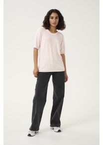 Kaffe Strickpullover Regular fit pink white
