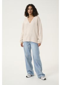 Kaffe Strickpullover Loose fit cream