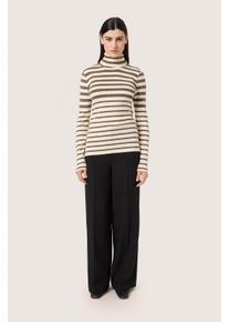 Soaked in Luxury Strickpullover Slim fit brown white