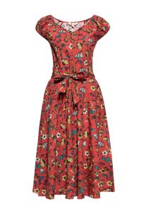 Queen Kerosin Damen Swing Kleid Hawaii rot