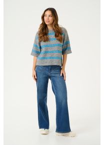 Kaffe Strickpullover Loose fit blue grey multi