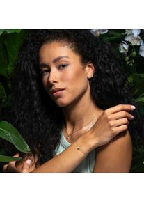 Lyomi Anh&auml;nger mit Kette 585/- GG/WG Lotusbl&uuml;te synth. Diam. 0,06ct.