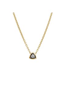 Lyomi Collier 585/- GG/WG Dreieck 1 synth. Diam. 0,10ct.