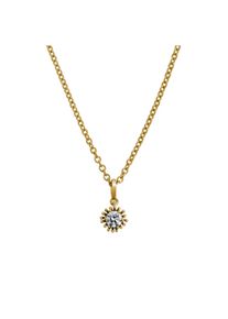 Lyomi Anh&auml;nger mit Kette 585/- Gelbgold synth. Diam. 0,25ct.