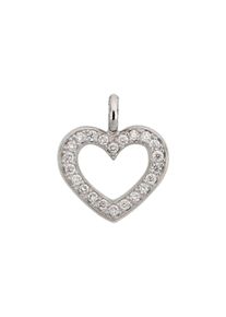 Lyomi Anh&auml;nger 585/- Wei&szlig;gold Herz 22 synth. Diam. 0,18ct.