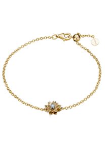 Lyomi Armband 585/- GG/WG Lotusbl&uuml;te 1 synth. Diam. 0,05ct.