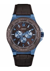 Guess Herrenuhr Quartz Blau Braun