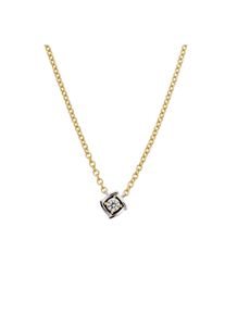 Lyomi Collier 585/- Gelbgold/Wei&szlig;gold Viereck