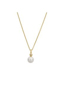 Lyomi Anh&auml;nger mit Kette 585/- Gelbgold 1 synth.Diam 0,02ct